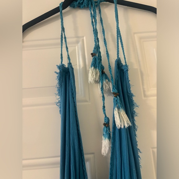 🔥 Free People Look Into The Sun Maxi Dress In Blue Moon Size Small (NWOT) - Picture 13 of 16